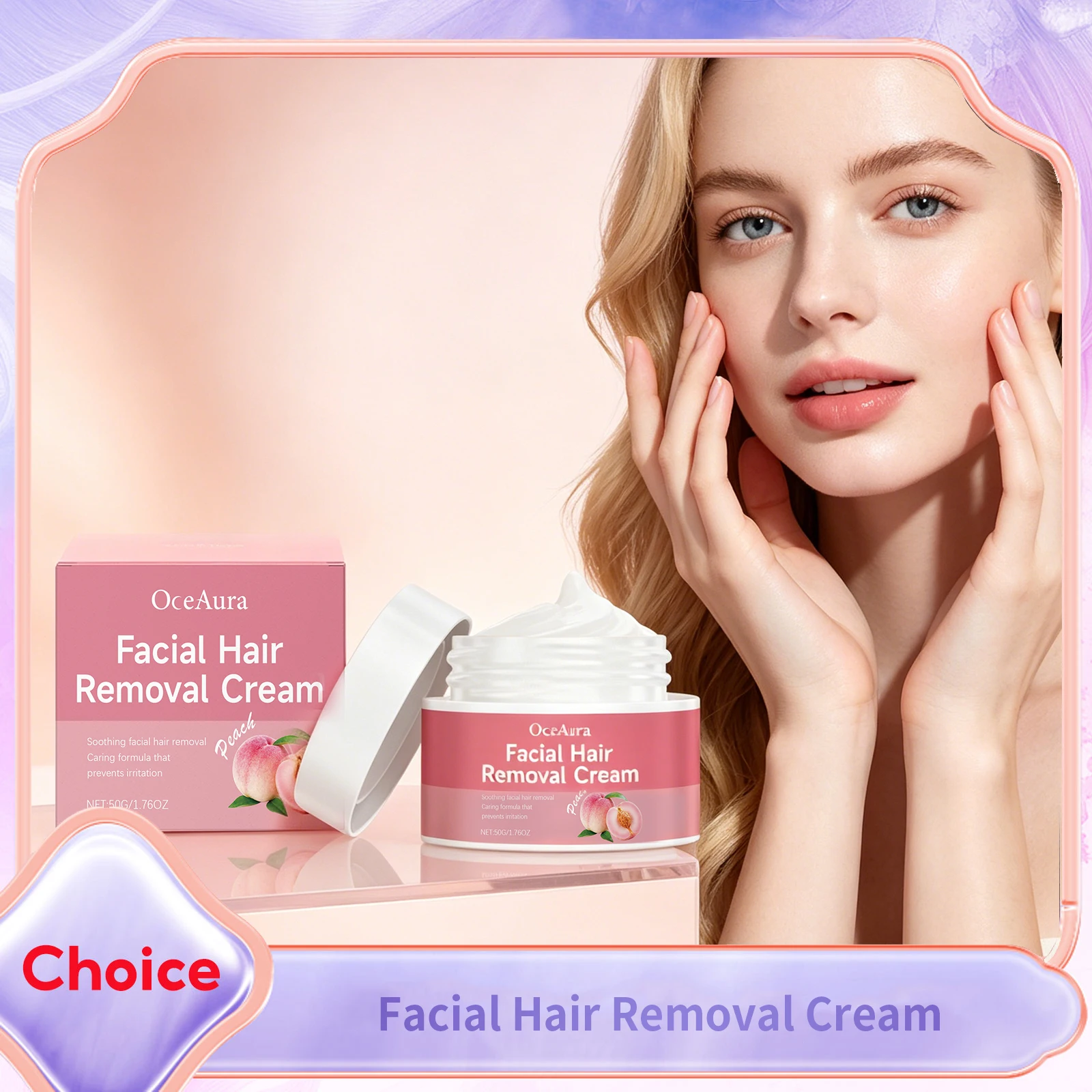 Peach Face Hair Removal Cream Painless Upper Lip Forehead Underarm Hairs Clear Pore Shrink Nourish Sooth Facial Depilatory Cream
Peach Face Hair Removal Cream Painless Upper Lip Forehead Underarm Hairs Clear Pore Shrink Nourish Sooth Facial Depilatory Cream
