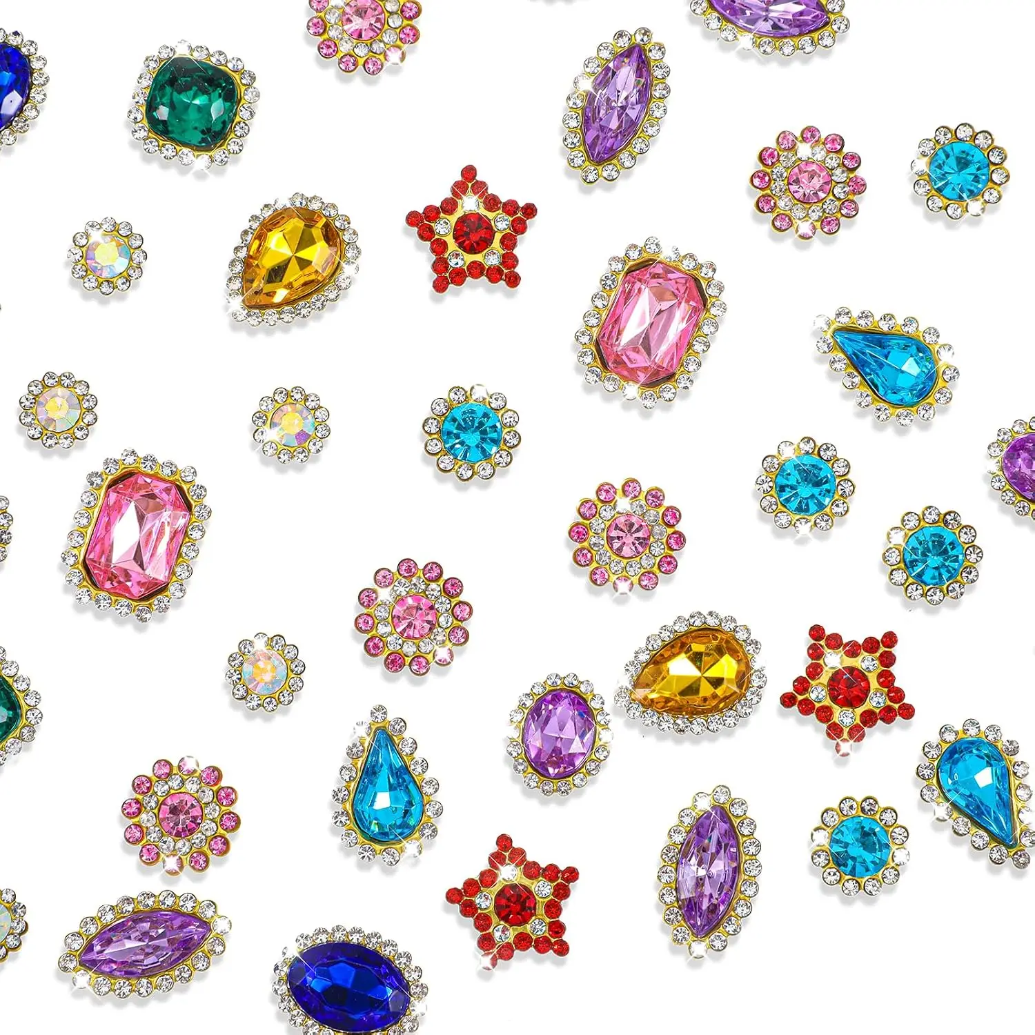 Sew on Rhinestones 50 PCS Mixed Shapes Glass Rhinestones Sew on Crystal Little Gems Mental Flatback with Silver Claw Glass Sewing Gems for Clothes DIY Craft Shoes Dress Jewelry Making(Mix Gold Base)
Sew on Rhinestones 50 PCS Mixed Shapes Glass Rhinestones Sew on Crystal Little Gems Mental Flatback with Silver Claw Glass Sewing Gems for Clothes DIY Craft Shoes Dress Jewelry Making(Mix Gold Base)