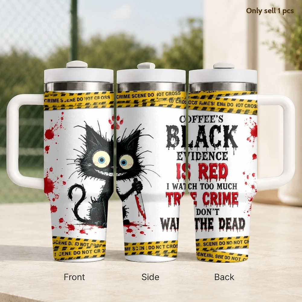 Fashion True Crime Cat Vacuum Flasks 40oz Stainless Steel Insulated Tumbler with Handle Straw Leakproof Cup Daily Travel Mug
Fashion True Crime Cat Vacuum Flasks 40oz Stainless Steel Insulated Tumbler with Handle Straw Leakproof Cup Daily Travel Mug