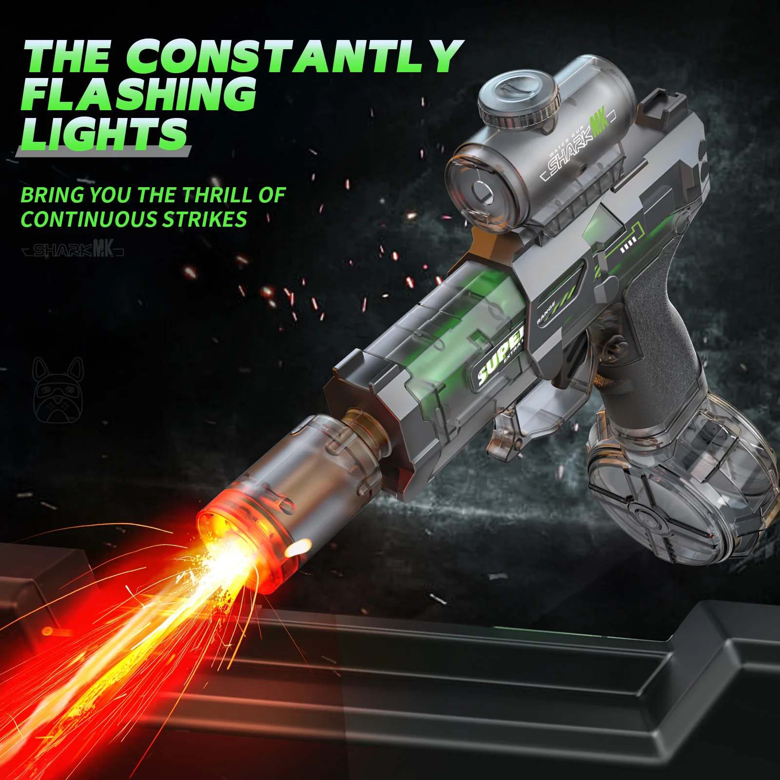 Summer Water Gun Simulated Flame Sensor Light Fully Automatic Fights Toy Water Pistol Outdoor Beach Toys
Summer Water Gun Simulated Flame Sensor Light Fully Automatic Fights Toy Water Pistol Outdoor Beach Toys