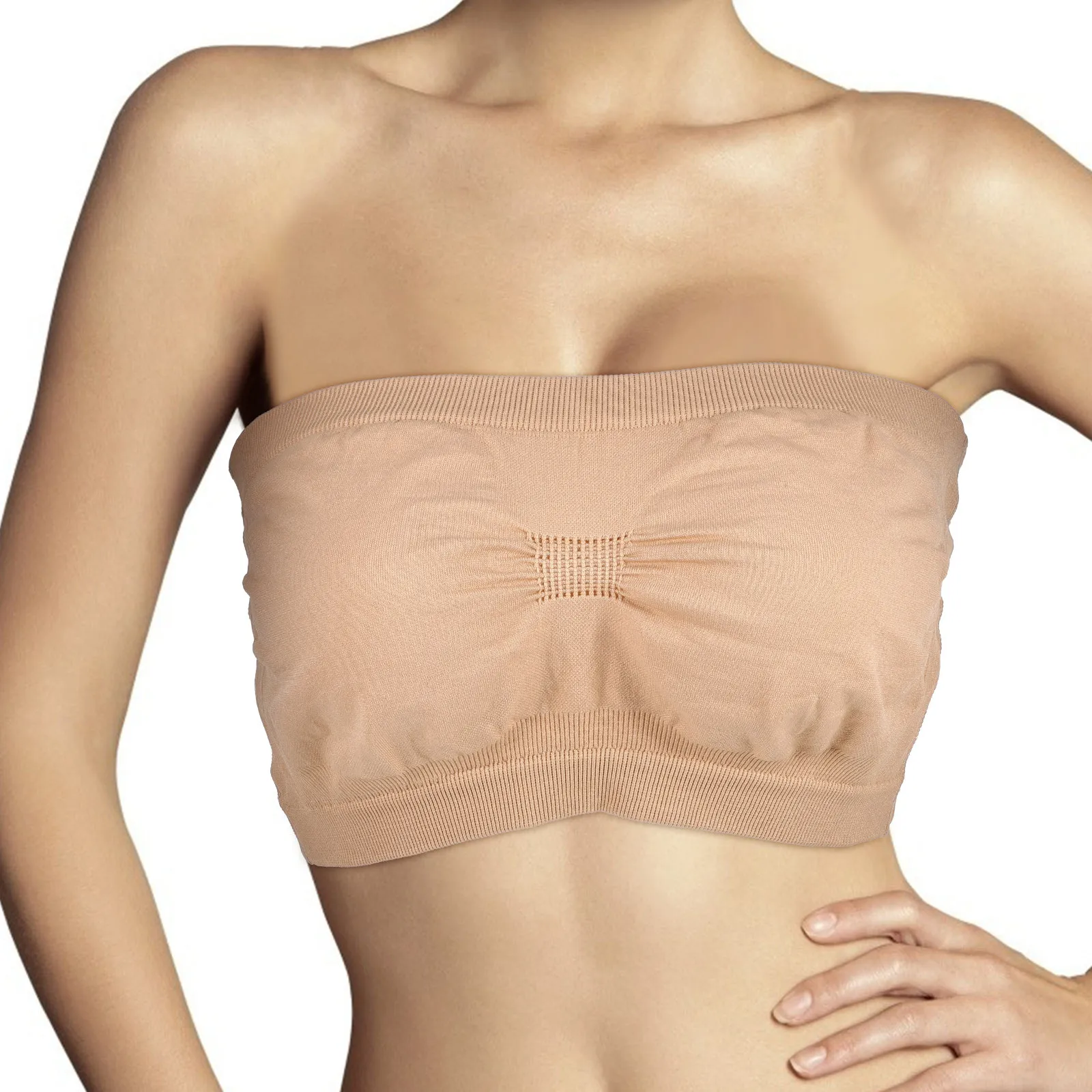 Комплект из 2 женских бюстгальтеров без бретелек: удобный нейлоновый спортивный бюстгальтер, дышащий эластичный топ-бандо для йоги, бега и фитнеса
Комплект из 2 женских бюстгальтеров без бретелек: удобный нейлоновый спортивный бюстгальтер, дышащий эластичный топ-бандо для йоги, бега и фитнеса