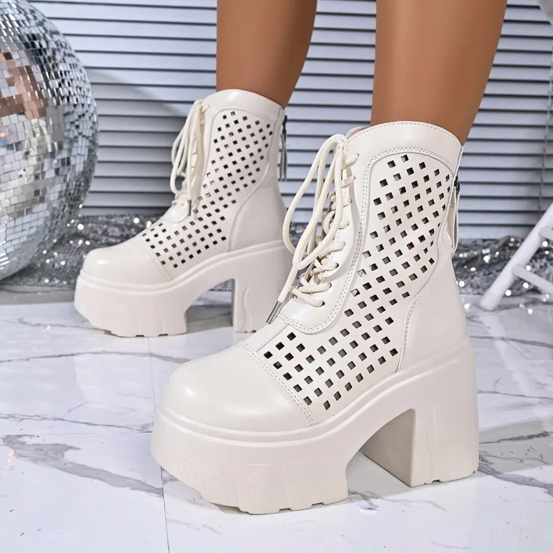 Soft Leather Cutout Platform Heightening Booties 2026 Summer New Thin Lightweight Versatile Sandals
Soft Leather Cutout Platform Heightening Booties 2026 Summer New Thin Lightweight Versatile Sandals