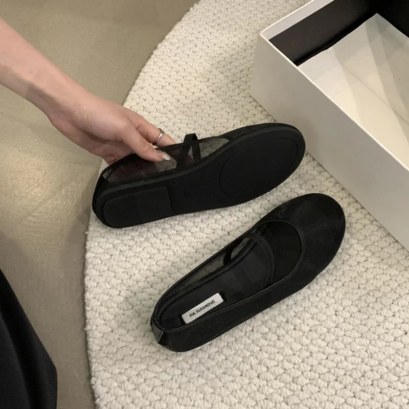 Summer and Autumn Breathable Hollow Round Head Mesh Fabric Flat Bottom Mesh One Foot Shallow Mouth Single Shoe for Women
Summer and Autumn Breathable Hollow Round Head Mesh Fabric Flat Bottom Mesh One Foot Shallow Mouth Single Shoe for Women