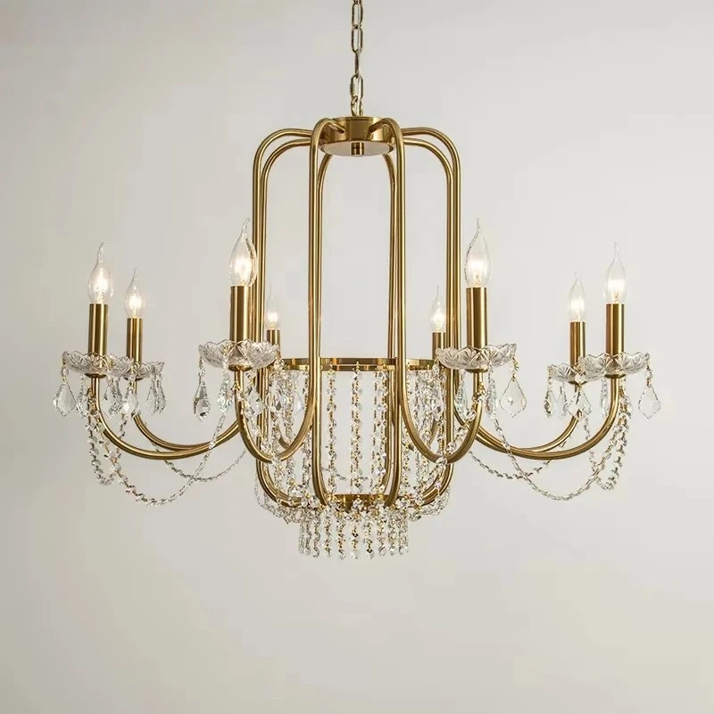 American Crystal Chandelier French Light Luxury Designer Restaurant Candle Lamp Bedroom Lamp Atmospheric Living Room Lamp
American Crystal Chandelier French Light Luxury Designer Restaurant Candle Lamp Bedroom Lamp Atmospheric Living Room Lamp