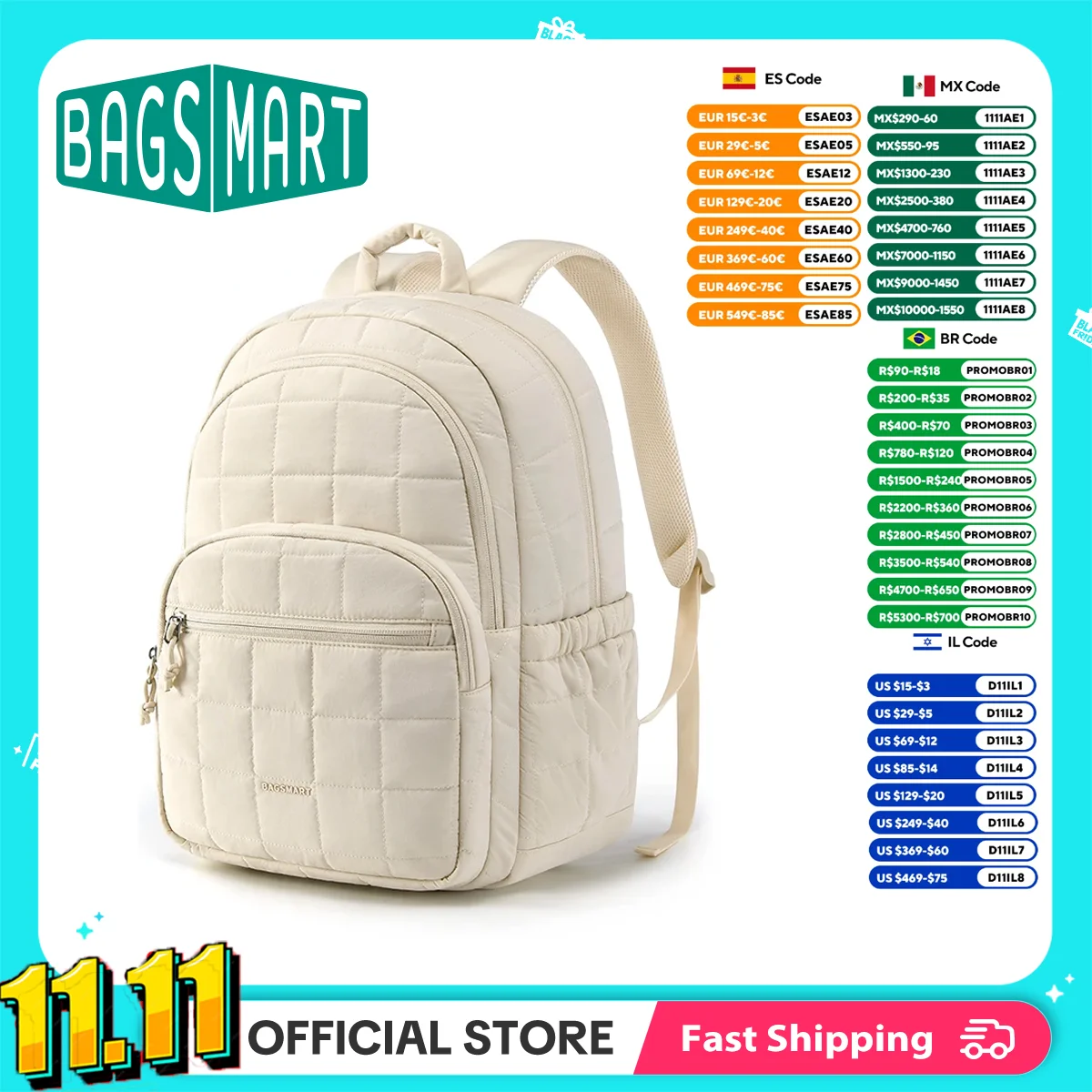 BAGSMART Women's Backpack Large Capacity Travel Backpack Simple Female Bags School College Laptop Backpack for Girls
BAGSMART Women's Backpack Large Capacity Travel Backpack Simple Female Bags School College Laptop Backpack for Girls