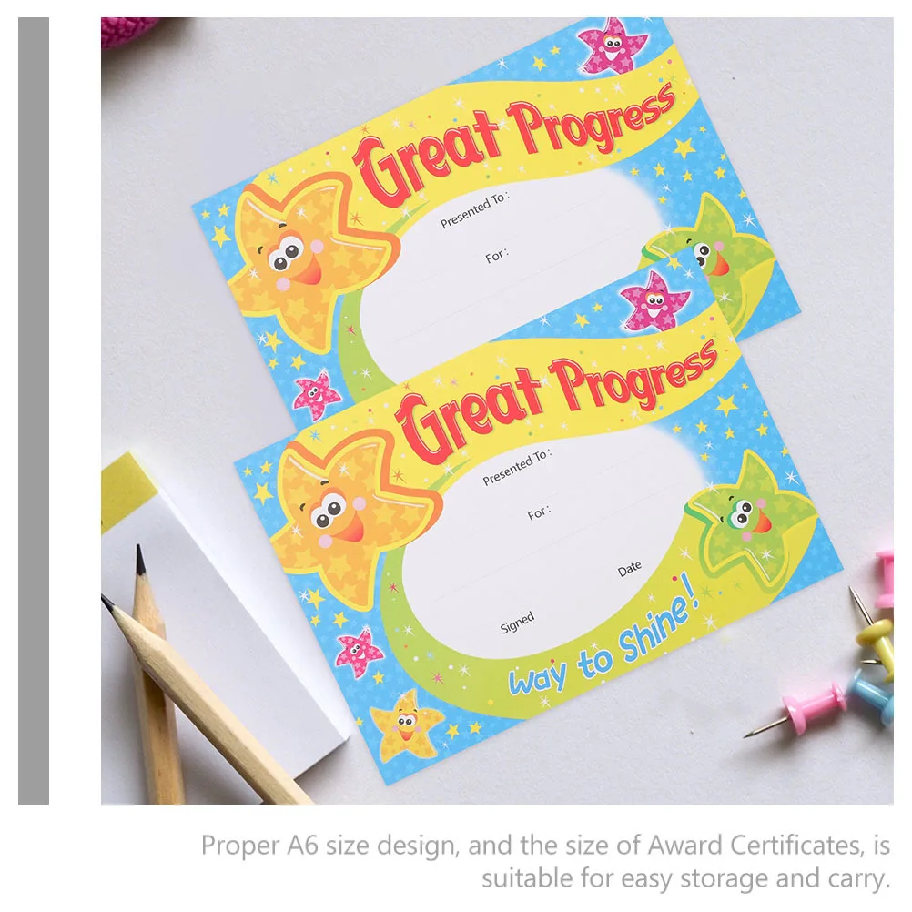 200 Sheets A6 Kids Award Certificates Lovely English Edition Certificate of Completion for Students Classroom Graduation
200 Sheets A6 Kids Award Certificates Lovely English Edition Certificate of Completion for Students Classroom Graduation