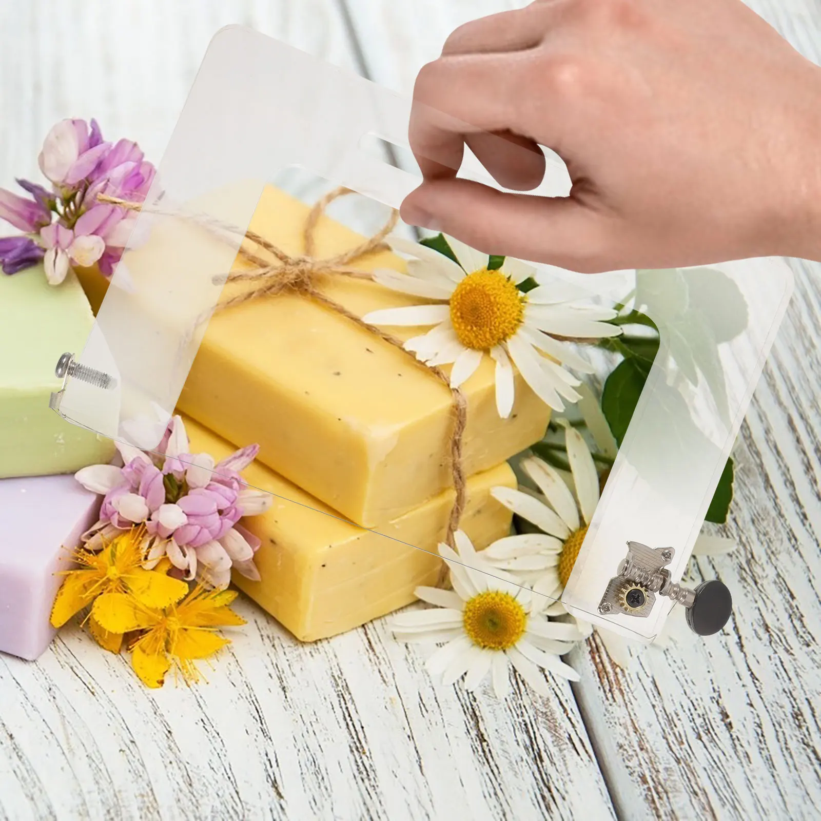 Cutter Handmade Cutting Tools Multiuse Portable DIY Butter Portable Soap Cutter Slicer Acrylic Wire Tool Soap Making Mold 
Cutter Handmade Cutting Tools Multiuse Portable DIY Butter Portable Soap Cutter Slicer Acrylic Wire Tool Soap Making Mold