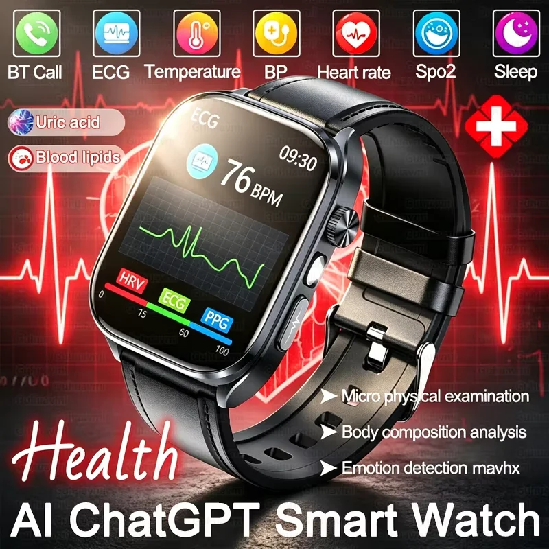 ECG+PPG Blood Oxygen Heart Rate Monitor Smart Watch 2026 New Men Bluetooth Call Fitness Sleep Physical Health Smartwatch Women
ECG+PPG Blood Oxygen Heart Rate Monitor Smart Watch 2026 New Men Bluetooth Call Fitness Sleep Physical Health Smartwatch Women