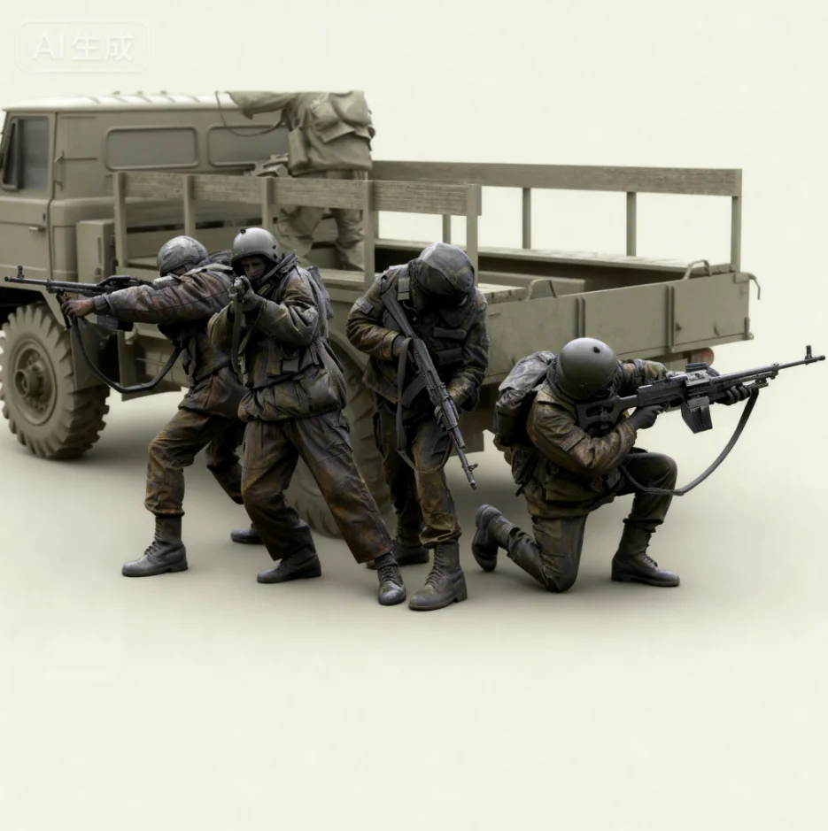 1/35 Набор моделей из смолы для самостоятельной сборки и раскраски (4 солдата) A-2189 
1/35 Набор моделей из смолы для самостоятельной сборки и раскраски (4 солдата) A-2189