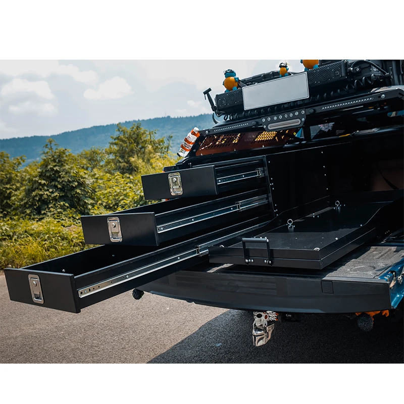 Universal Pickup Trunk Offroad Heavy Duty Durable Aluminum Storage Drawer System for Ford Ranger GWM Hilux
Universal Pickup Trunk Offroad Heavy Duty Durable Aluminum Storage Drawer System for Ford Ranger GWM Hilux