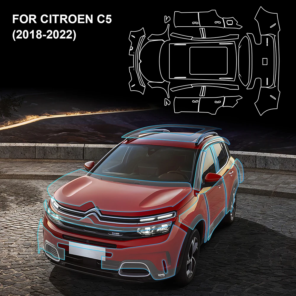 PPF для Citroen C5 2018 2019 2020 2021 2022 Защитная пленка для покраски ТПУ прозрачная наклейка для кузова автомобиля Комплект для защиты от царапин бюстгальтер
PPF для Citroen C5 2018 2019 2020 2021 2022 Защитная пленка для покраски ТПУ прозрачная наклейка для кузова автомобиля Комплект для защиты от царапин бюстгальтер
