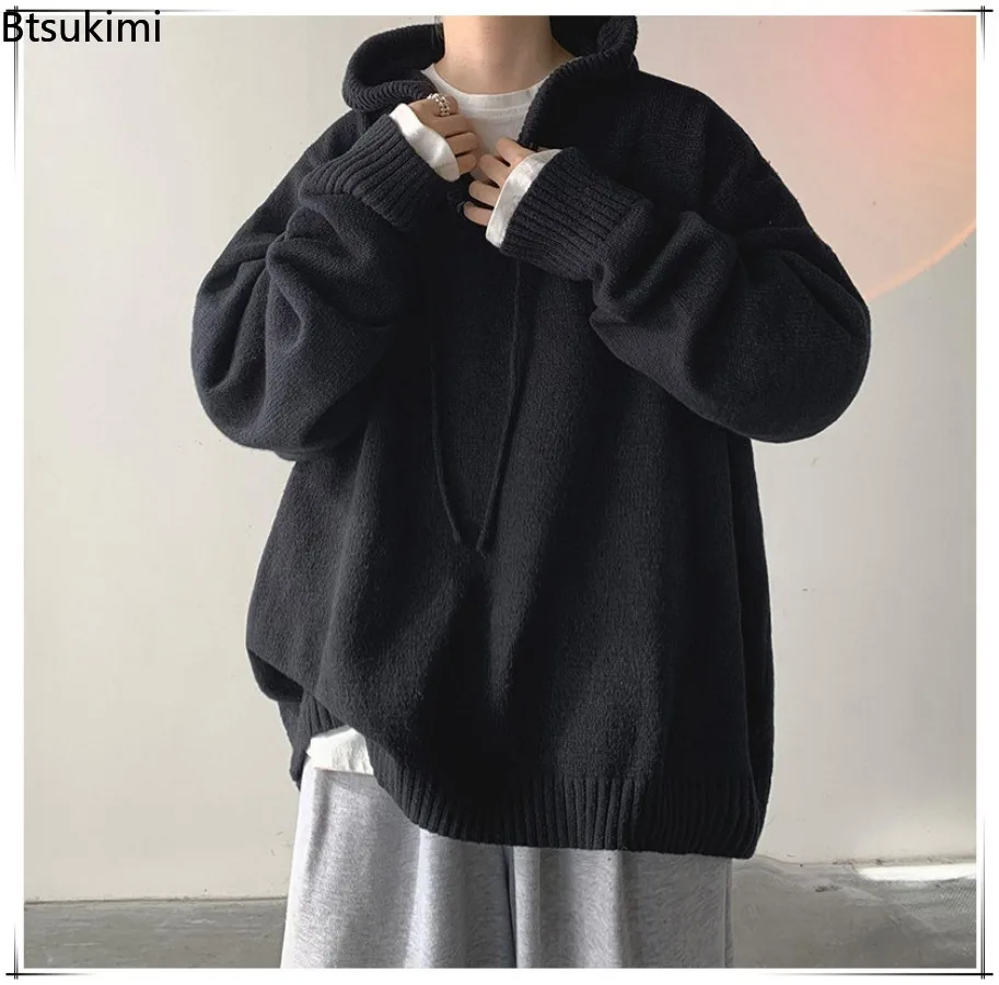 Men's Autumn Winter Turtleneck Pullovers Knitted Sweater Long Sleeve Hooded Jumpers Loose Casual Slight Strech Button Sweaters
Men's Autumn Winter Turtleneck Pullovers Knitted Sweater Long Sleeve Hooded Jumpers Loose Casual Slight Strech Button Sweaters