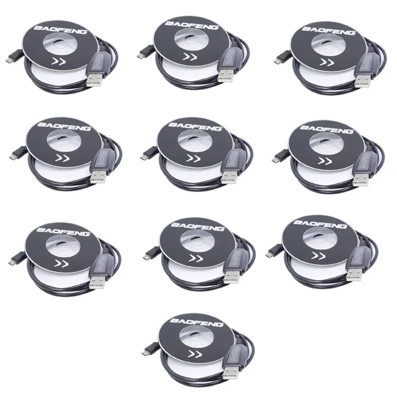 10pcs Baofeng BF-T1 USB Programming Cable Cord CD Firmware For BAOFENG BF-T1 Mini Walkie Talkie BF-9100 Mobile Radio Accessory
10pcs Baofeng BF-T1 USB Programming Cable Cord CD Firmware For BAOFENG BF-T1 Mini Walkie Talkie BF-9100 Mobile Radio Accessory