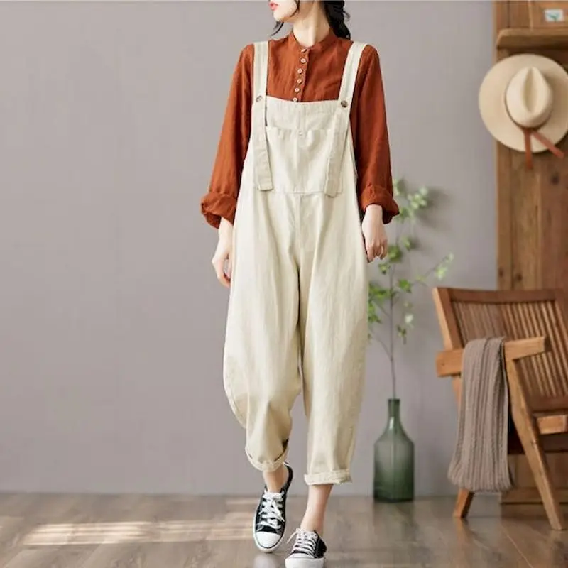 Casual Jumpsuits for Women Elegant Workwear Loose Sleeveless Playsuits Casual Solid Korean Style One Piece Outfit Women Clothes
Casual Jumpsuits for Women Elegant Workwear Loose Sleeveless Playsuits Casual Solid Korean Style One Piece Outfit Women Clothes