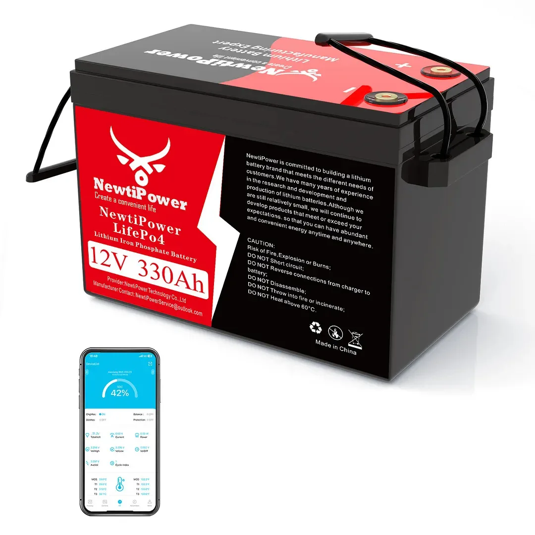 12V 330Ah LiFePO4 Battery Small Size, 4224Wh Lithium Battery with 200A BMS, Up to 10000+ Rechargeable Cycles, Perfect for RV
12V 330Ah LiFePO4 Battery Small Size, 4224Wh Lithium Battery with 200A BMS, Up to 10000+ Rechargeable Cycles, Perfect for RV