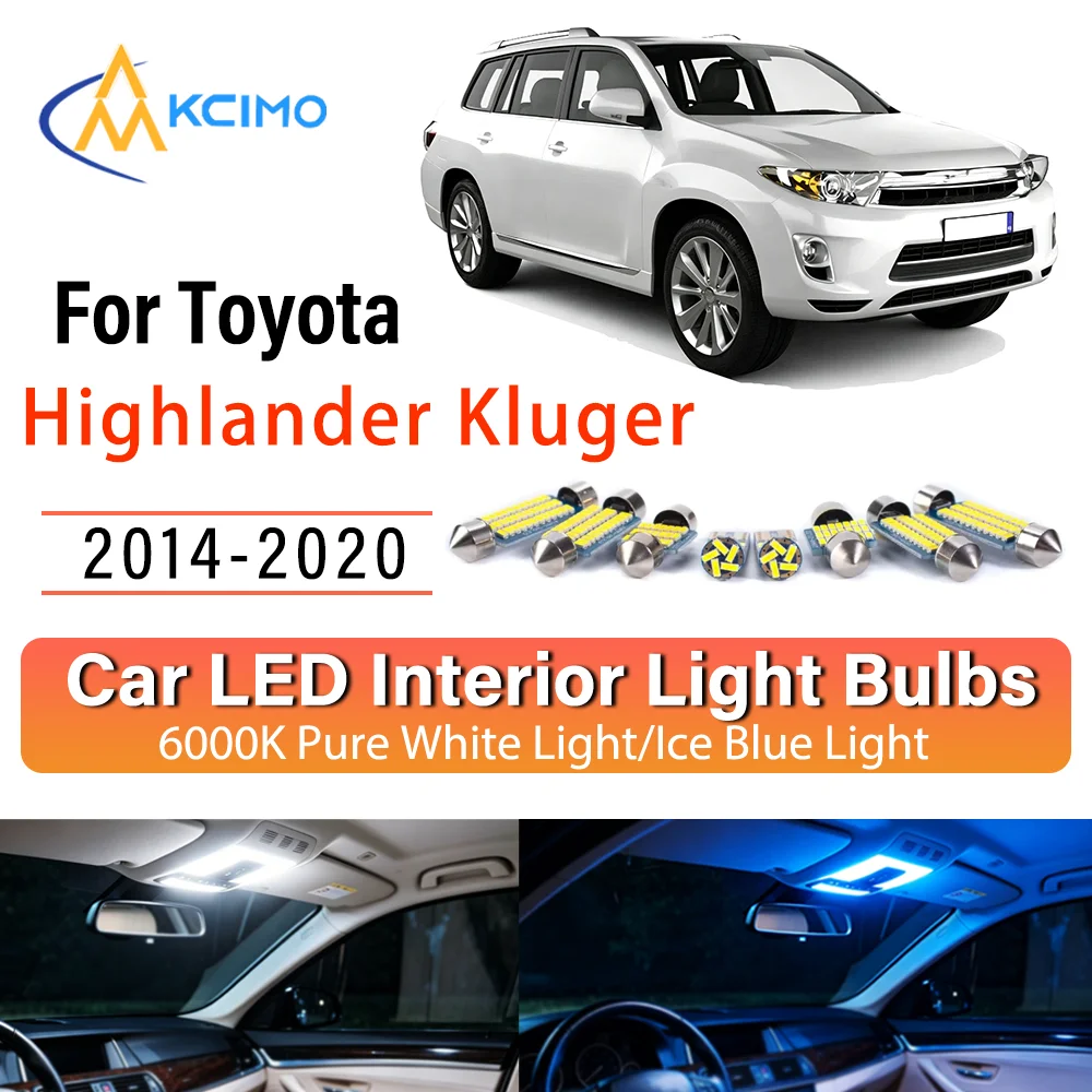 LED Interior Light Bulb Set For Toyota Highlander Kluger 2014-2020 Easy Install Bright White/Blue Dome Map Door Courtesy Brights
LED Interior Light Bulb Set For Toyota Highlander Kluger 2014-2020 Easy Install Bright White/Blue Dome Map Door Courtesy Brights