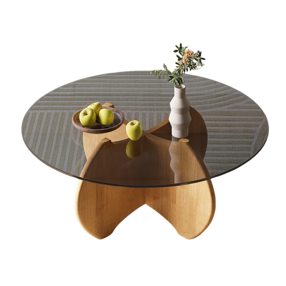 Tempered glass coffee table combination modern simple household small apartment minimalist light luxury Internet
Tempered glass coffee table combination modern simple household small apartment minimalist light luxury Internet