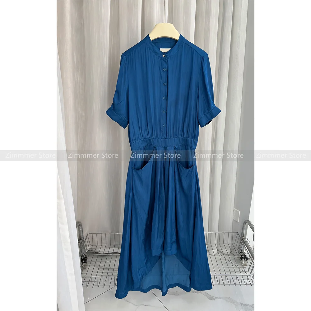 French niche early autumn new round neck waist pleated irregular short-sleeved dresses
French niche early autumn new round neck waist pleated irregular short-sleeved dresses