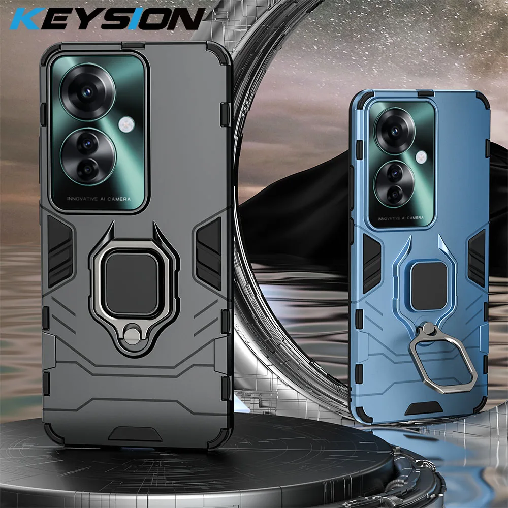 KEYSION Shockproof Armor Case for OPPO Reno11 F 5G A79 5G Silicone+PC Metal Ring Stand Phone Cover for OPPO Reno 11F F25 Pro 5G
KEYSION Shockproof Armor Case for OPPO Reno11 F 5G A79 5G Silicone+PC Metal Ring Stand Phone Cover for OPPO Reno 11F F25 Pro 5G