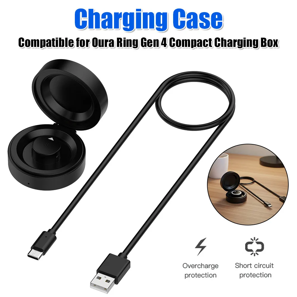 Compatible for Oura Ring Gen 4 Compact Charging Box Portable Safe Charging Dock with USB-C Cable for Smart Ring
Compatible for Oura Ring Gen 4 Compact Charging Box Portable Safe Charging Dock with USB-C Cable for Smart Ring