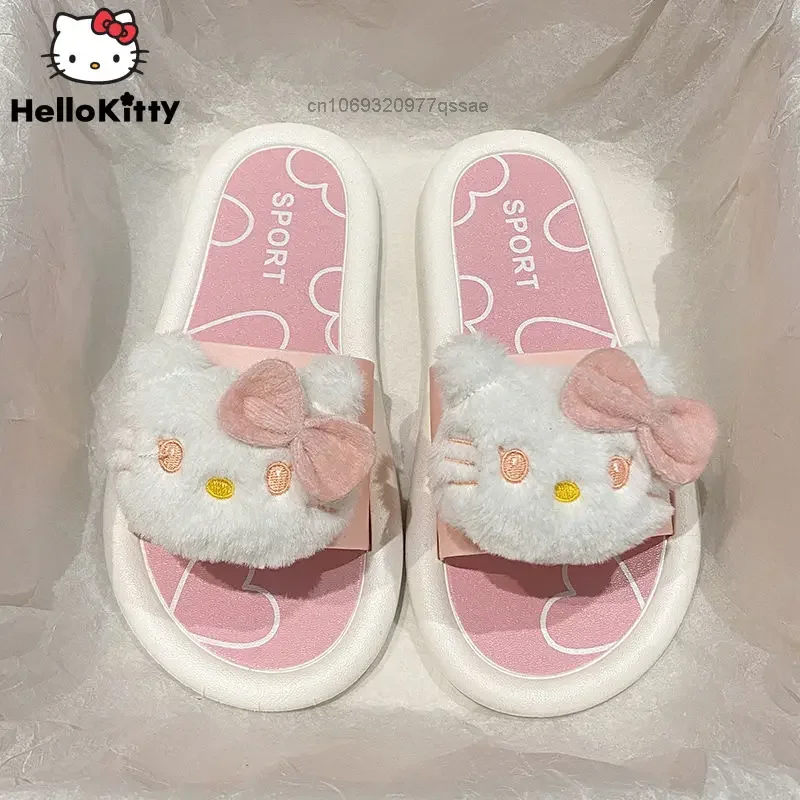 Женские домашние тапочки Sanrio, милые Мультяшные тапки Hello Kitty с плюшевыми куклами, на плоской подошве, летняя Домашняя одежда, Y2k
Женские домашние тапочки Sanrio, милые Мультяшные тапки Hello Kitty с плюшевыми куклами, на плоской подошве, летняя Домашняя одежда, Y2k