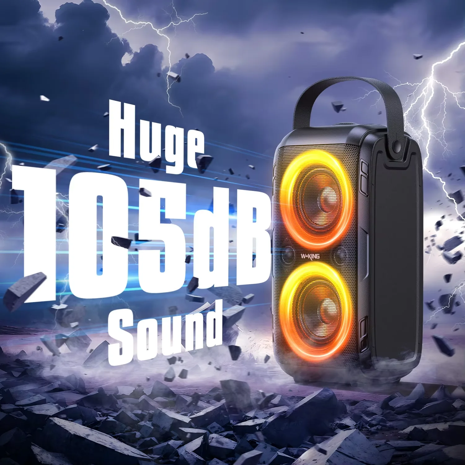 Portable Bluetooth Speaker 80W RMS Wireless Boombox Large Sound Party W-KING T9 Speaker IPX5 Splash Proof 24H Playtime
Portable Bluetooth Speaker 80W RMS Wireless Boombox Large Sound Party W-KING T9 Speaker IPX5 Splash Proof 24H Playtime