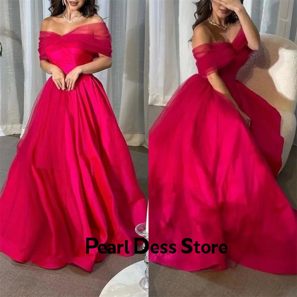 Simple Off Shoulder Satin A-line Rose Red Formal Evening Dress 2023 Floor Elegant Women's Ball Party Dress
Simple Off Shoulder Satin A-line Rose Red Formal Evening Dress 2023 Floor Elegant Women's Ball Party Dress