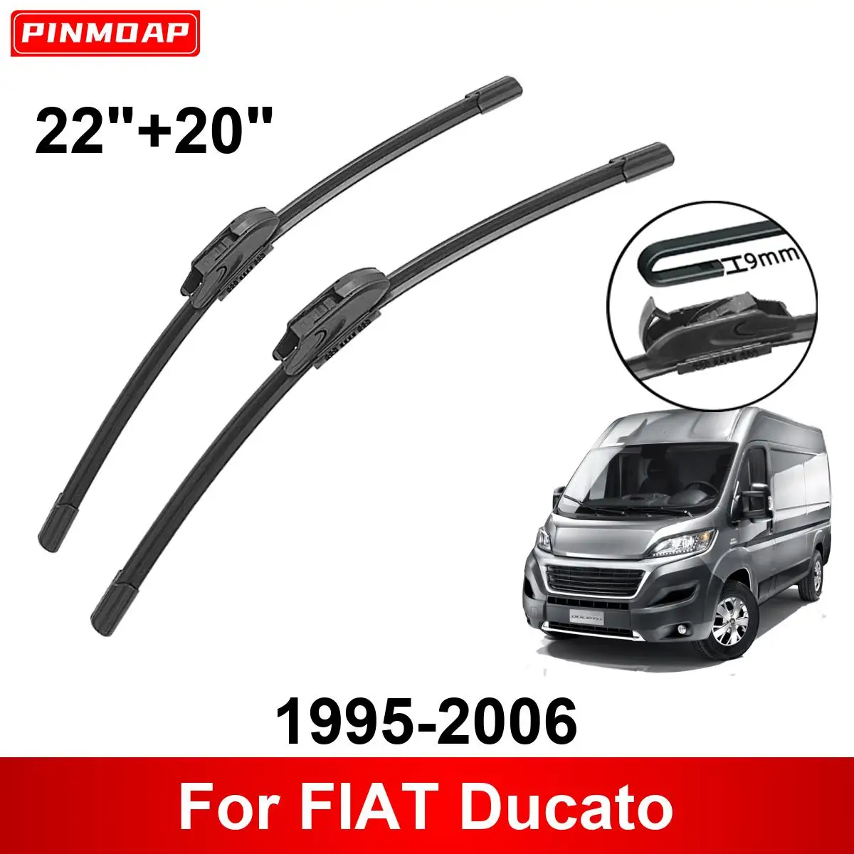 Щетки стеклоочистителя для FIAT Ducato, 22-1995 дюйма + 20 дюймов 
Щетки стеклоочистителя для FIAT Ducato, 22-1995 дюйма + 20 дюймов
