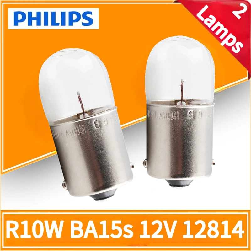 Philips 2 Lamps Truck 12V R10W BA15s Standard Turn Signal Interior Lamp Original Position Stop Indlcator Light 12814CP
Philips 2 Lamps Truck 12V R10W BA15s Standard Turn Signal Interior Lamp Original Position Stop Indlcator Light 12814CP