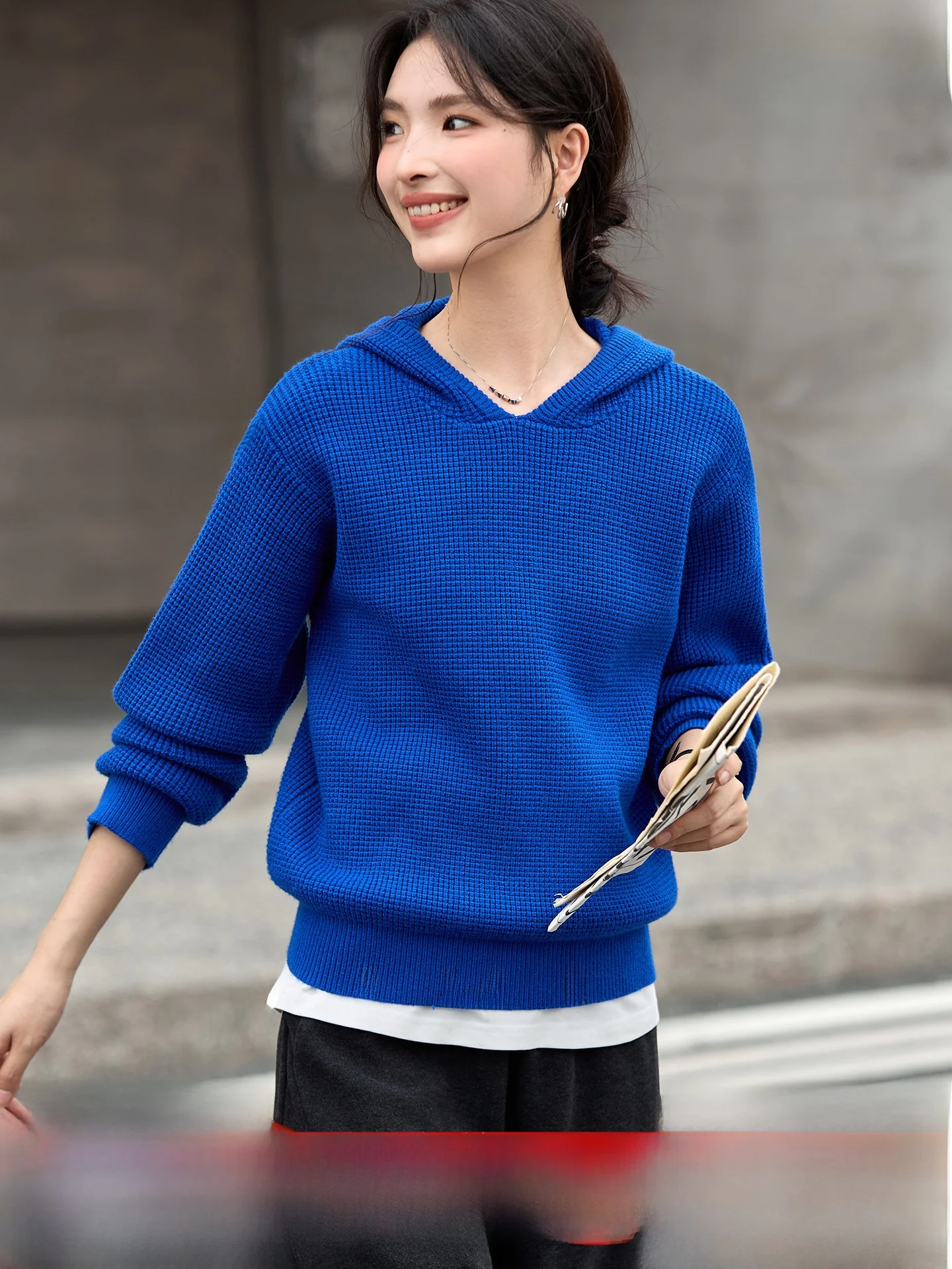 Ladies' Lazy Sle Hooded Sweater Soft Cozy Loose Knitted Top Pure Color mat Design Long Sve Regular Fit Autumn New...
Ladies' Lazy Sle Hooded Sweater Soft Cozy Loose Knitted Top Pure Color mat Design Long Sve Regular Fit Autumn New...