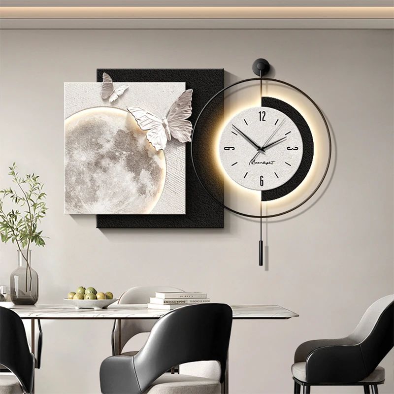 Modern Luxury Wall Clocks for Dining Room with Vibe Black and White Butterfly Motif Perfect As Wall Mural in Living Room
Modern Luxury Wall Clocks for Dining Room with Vibe Black and White Butterfly Motif Perfect As Wall Mural in Living Room