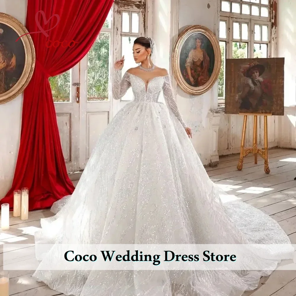 Customized Exquisite wedding dresses sweet collar Long sleeve puffy skirt Women's wedding dresses Vestido de novia
Customized Exquisite wedding dresses sweet collar Long sleeve puffy skirt Women's wedding dresses Vestido de novia
