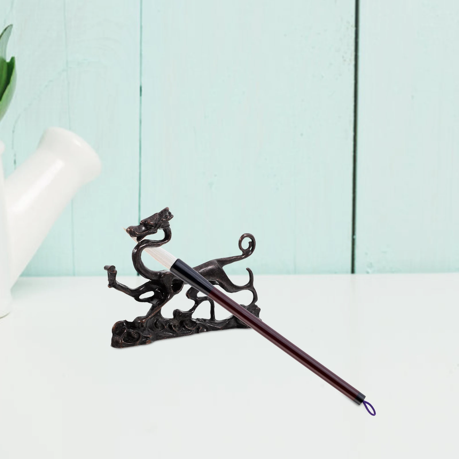 Dragon Brush Rest Calligraphy Holder for Pens Keys Small Items Smooth Touch Practical Rack Washable Copper Brown Decor
Dragon Brush Rest Calligraphy Holder for Pens Keys Small Items Smooth Touch Practical Rack Washable Copper Brown Decor