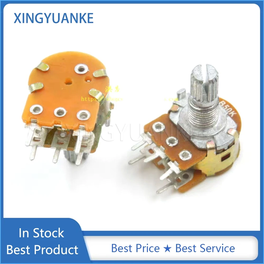 50PCS WH148 Type Single With Switch B5K B10K B20K B50K B100K B500K 5Pins Flower Shaft 15MM Amplifier Volume Potentiometer
50PCS WH148 Type Single With Switch B5K B10K B20K B50K B100K B500K 5Pins Flower Shaft 15MM Amplifier Volume Potentiometer