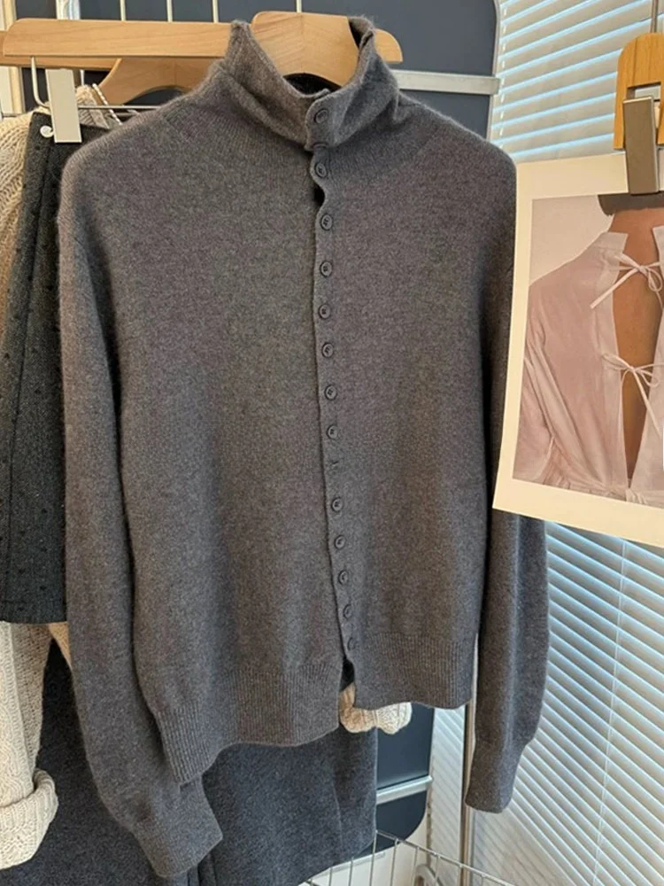 Ele High Ne Knitted Sweater Long Sve Casual Faion Design Winter Outerwear Sli Korean Version Poetic Lin Brand
Ele High Ne Knitted Sweater Long Sve Casual Faion Design Winter Outerwear Sli Korean Version Poetic Lin Brand