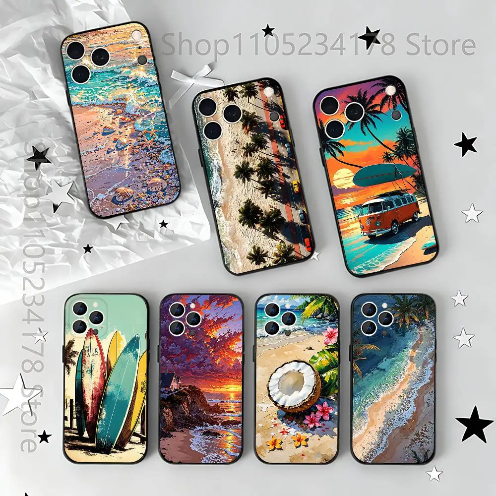 Sea Tropical Palm Trees Beach Black Soft Case For iPhone 17 13 14 15 11 16 12 Pro Max Pro Max Plus E Air Mini Phone Cover Shell
Sea Tropical Palm Trees Beach Black Soft Case For iPhone 17 13 14 15 11 16 12 Pro Max Pro Max Plus E Air Mini Phone Cover Shell