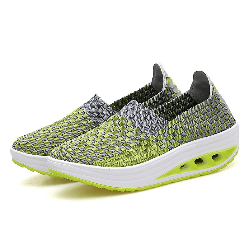 Zapatos De Mujer Sneakers Women's Mixed Color Woven Wedge Rocking Shoes Lightweight Non-slip Breathable Loafers Chaussure Femmes
Zapatos De Mujer Sneakers Women's Mixed Color Woven Wedge Rocking Shoes Lightweight Non-slip Breathable Loafers Chaussure Femmes