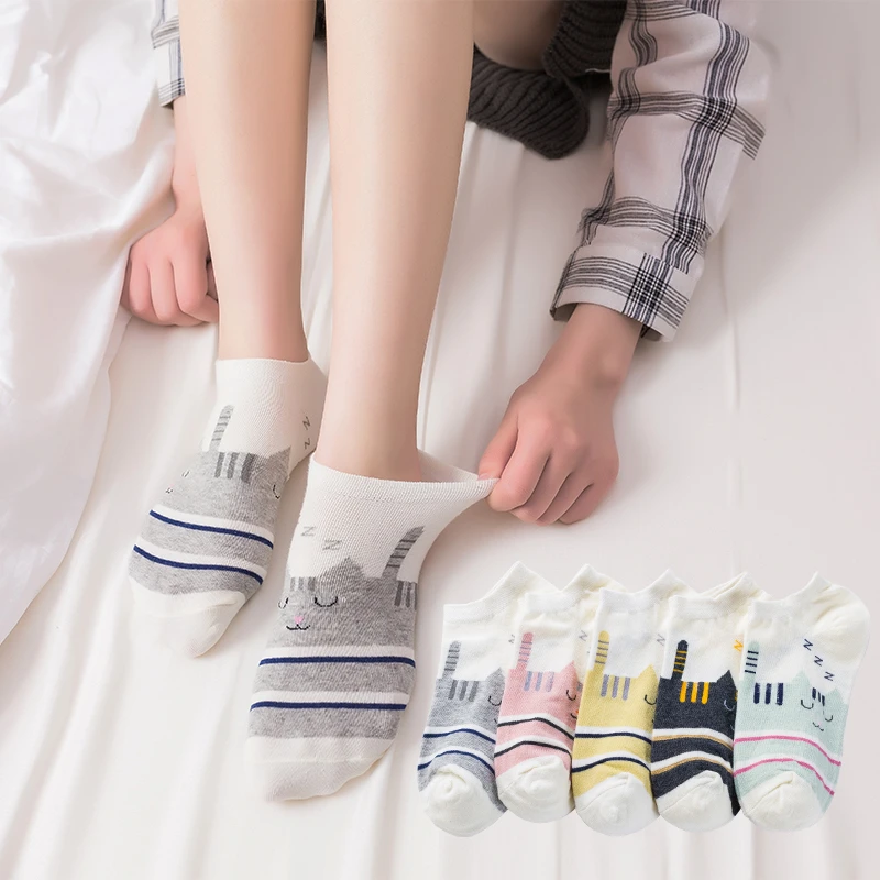 5 Pairs Women Funny Short Socks Spring Summer Kawaii Cartoon Sleeping Cat Candy Color Cute Female Comfortable Casual Ankle Socks
5 Pairs Women Funny Short Socks Spring Summer Kawaii Cartoon Sleeping Cat Candy Color Cute Female Comfortable Casual Ankle Socks