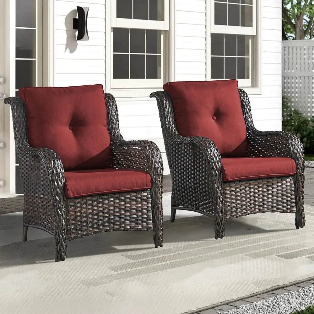 Outdoor Wicker Chair Rattan Patio Dining Chairs Set of 2 PE Wicker Patio Chairs with 4inch Seat Cushions Outdoor Patio Seating C
Outdoor Wicker Chair Rattan Patio Dining Chairs Set of 2 PE Wicker Patio Chairs with 4inch Seat Cushions Outdoor Patio Seating C