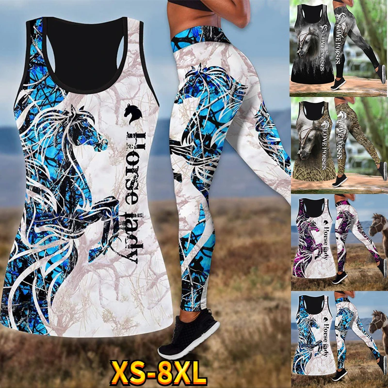 Love Horse 3d All Over Printed Combo Tank Legging Yoga Pants and Hollow Tank Womens Sport Vest Suits Leisur Suit XS-8XL
Love Horse 3d All Over Printed Combo Tank Legging Yoga Pants and Hollow Tank Womens Sport Vest Suits Leisur Suit XS-8XL