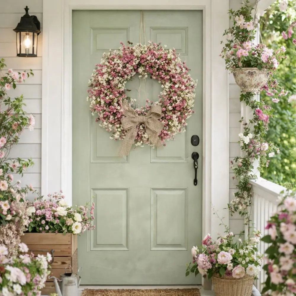 Round Shape Colorful Eucalyptus Wreath with Bow Vivid Colors Spring Flower Wreath Lifelike Handmade Front Gate Wreath
Round Shape Colorful Eucalyptus Wreath with Bow Vivid Colors Spring Flower Wreath Lifelike Handmade Front Gate Wreath