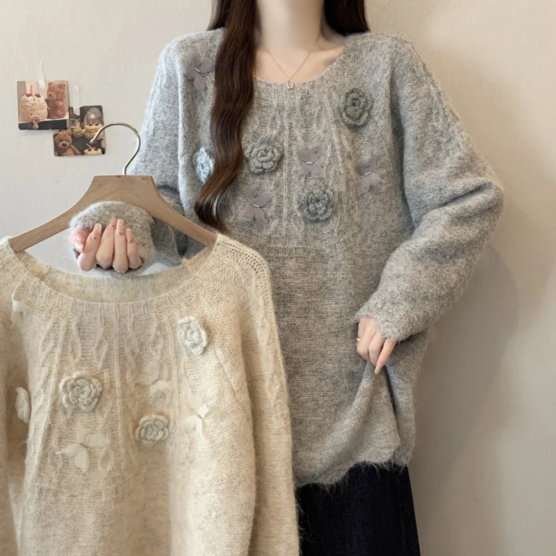 2025 Autumn Winter Women's Clothing Loose Long Sleeve Sweaters Lazy Style Knitted Jumper Female Pullovers Tops KE1022
2025 Autumn Winter Women's Clothing Loose Long Sleeve Sweaters Lazy Style Knitted Jumper Female Pullovers Tops KE1022