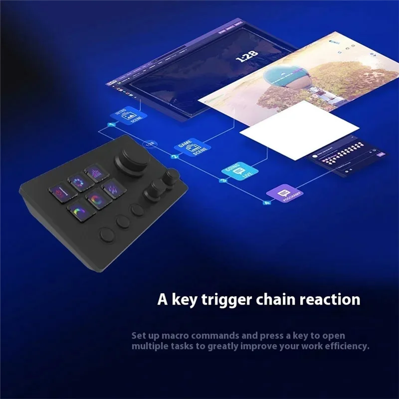 AT82-Live Editing Design Desktop Integrated Console For Streamdeck Global Version For Stream Deck Screen Knob Mini Visual Keypad
AT82-Live Editing Design Desktop Integrated Console For Streamdeck Global Version For Stream Deck Screen Knob Mini Visual Keypad