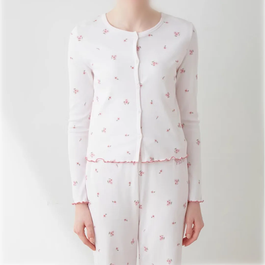 Pajamas Women Room Wear Ladies Cherry Blossom Print round Neck Long Sleeve Lace Cotton Set (with tags)
Pajamas Women Room Wear Ladies Cherry Blossom Print round Neck Long Sleeve Lace Cotton Set (with tags)