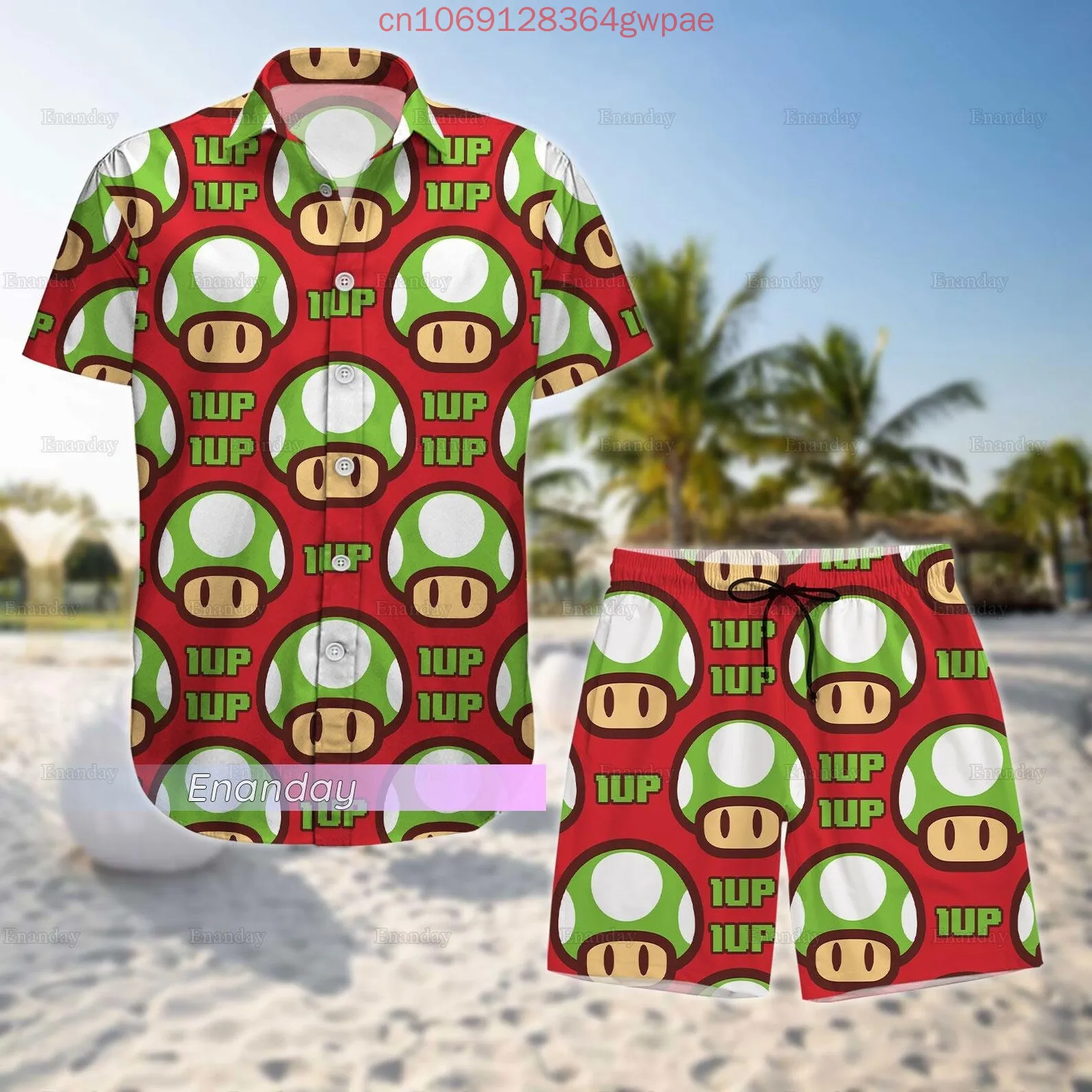 Гавайская рубашка и шорты «Супер Марио», летняя мужская и женская повседневная пляжная рубашка с короткими рукавами и шорты для отдыха, комплект из двух предметов 
Гавайская рубашка и шорты «Супер Марио», летняя мужская и женская повседневная пляжная рубашка с короткими рукавами и шорты для отдыха, комплект из двух предметов
