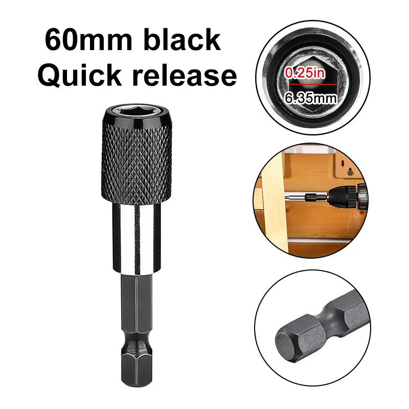 3Pc 60mm hexagonal quick change rod 6.35mm self-locking screwdriver connect rod power tool accessory magnetic sleeve extension
3Pc 60mm hexagonal quick change rod 6.35mm self-locking screwdriver connect rod power tool accessory magnetic sleeve extension