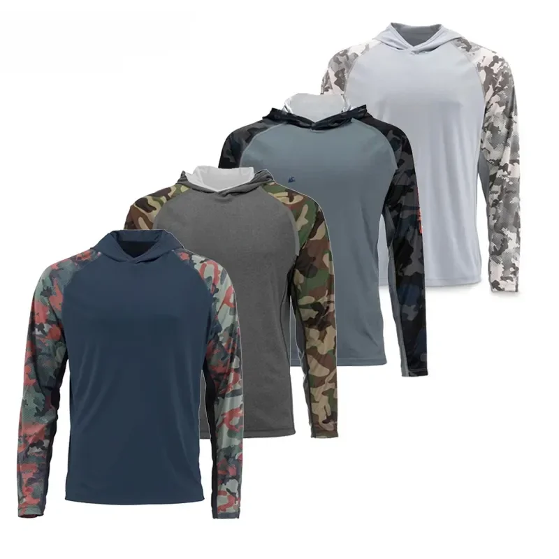 Hooded Fishing Shirt Long Sleeve Uv Protection Man Outdoor Summer Camouflage Moisture Wicking Jersey Fishing Apparel
Hooded Fishing Shirt Long Sleeve Uv Protection Man Outdoor Summer Camouflage Moisture Wicking Jersey Fishing Apparel