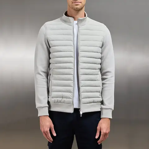 Otoño Invierno chaqueta ligera con cuello levantado para hombres sólido ajustado cremallera Casual Parkas cálidas prendas de vestir chaquetas informales de negocios