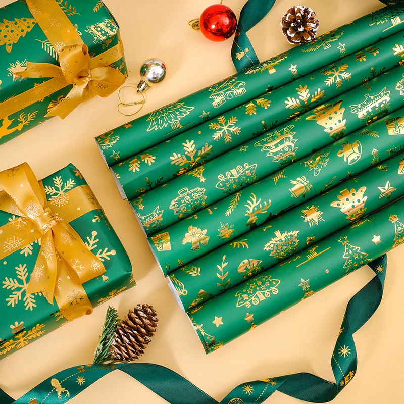 10pcs Christmas Wrapping Paper Vintage Kraft Festival Gift Wrap With Xmas Tree Snowflake Patterns For Present Packing Decor
10pcs Christmas Wrapping Paper Vintage Kraft Festival Gift Wrap With Xmas Tree Snowflake Patterns For Present Packing Decor
