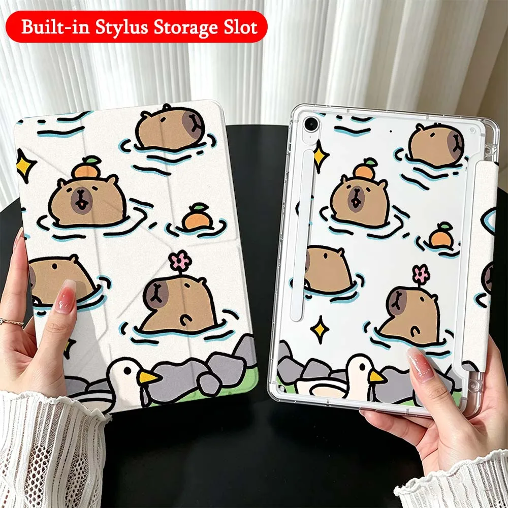 Cartoon Capybara For Samsung Galaxy Tab A9 A8 A11 S6 S7 S8 S9 S10 FE Plus Lite Transparent Y-Shaped Folding Tablet Case
Cartoon Capybara For Samsung Galaxy Tab A9 A8 A11 S6 S7 S8 S9 S10 FE Plus Lite Transparent Y-Shaped Folding Tablet Case
